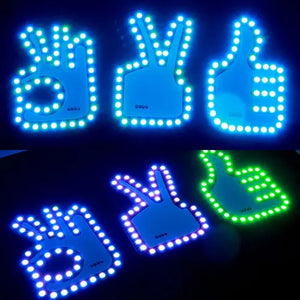 MANO CON LUCES LED PARA AUTO