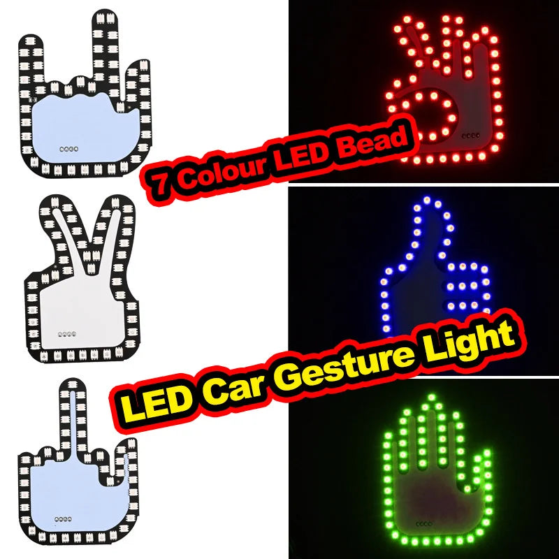 MANO CON LUCES LED PARA AUTO
